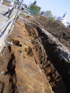田端遺跡の水溝 田端遺跡の水溝